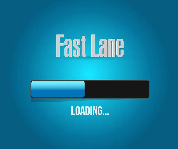 Fast Lane Φόρτωση Μπαρ Μήνυμα Εικονογράφηση Έννοια Απομονωμένη Πάνω Μπλε — Φωτογραφία Αρχείου