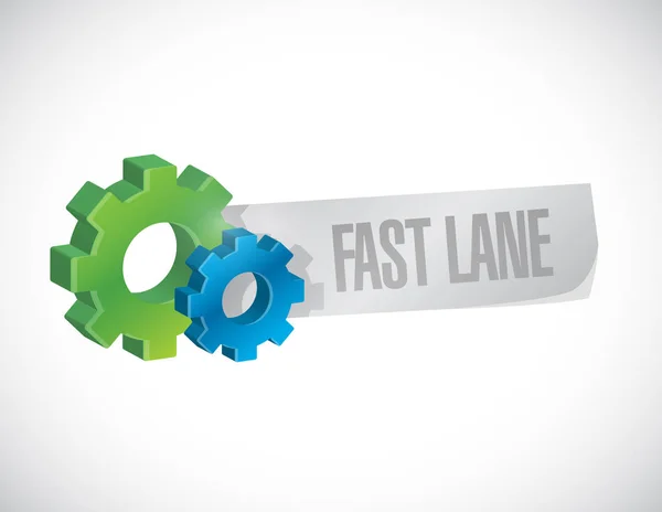 Fast Lane Industrial Message Concept Illustration Isolated White Background — Stock Photo, Image