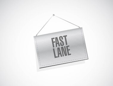 Fast lane afiş işareti kavramı illüstrasyon tasarım arka plan asılı