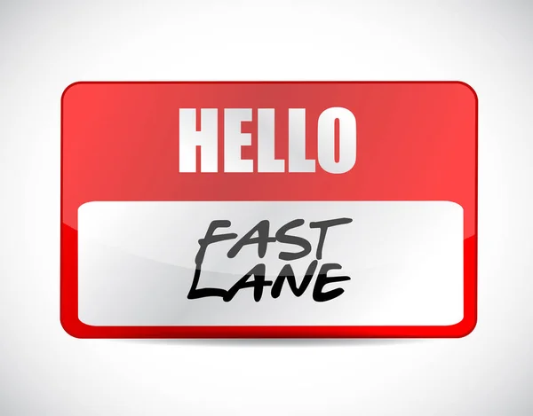 Fast Lane Name Tag Sign Concept Illustration Isolated White Background — Stock Photo, Image