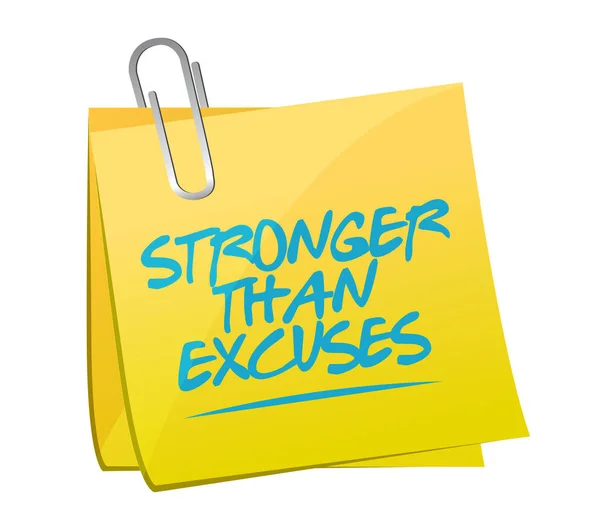 Stronger Excuses Post Message Isolated White Background — Stock Photo, Image