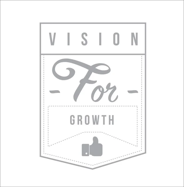 Vision Growth Modern Stamp Message Design Isolated White Background — Stock Photo, Image