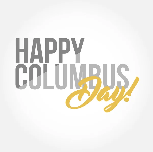 Feliz Columbus Dia Elegante Tipografia Cópia Mensagem Isolada Sobre Fundo — Fotografia de Stock