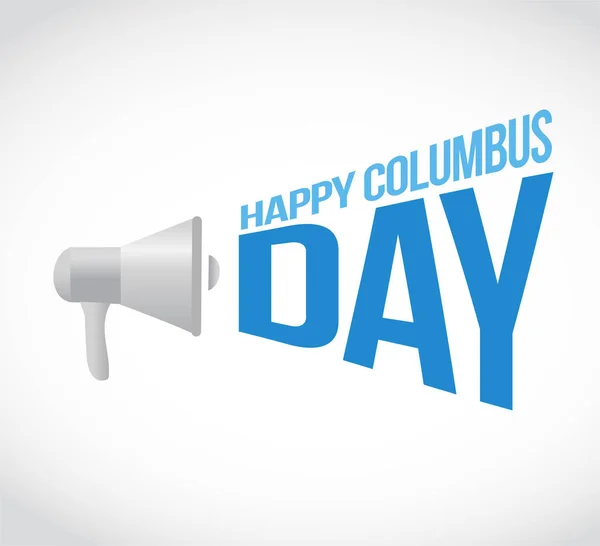 Feliz Columbus Dia Alto Falante Mensagem Conceito Isolado Sobre Fundo — Fotografia de Stock