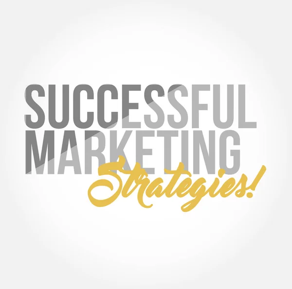 Successful marketing strategies stylish typography copy message isolated over a white background