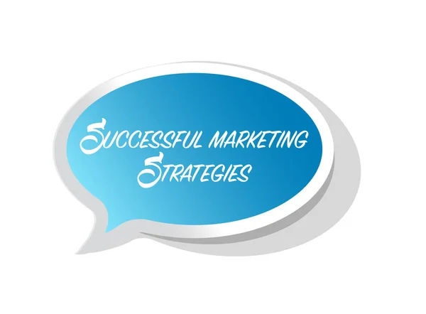 Estratégias Marketing Bem Sucedidas Bolha Mensagem Brilhante Isolado Sobre Fundo — Fotografia de Stock