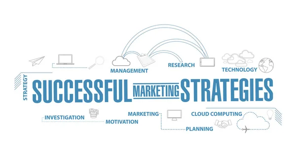 Succesvolle Strategieën Diagram Plan Marketingconcept Geïsoleerd Een Witte Achtergrond — Stockfoto