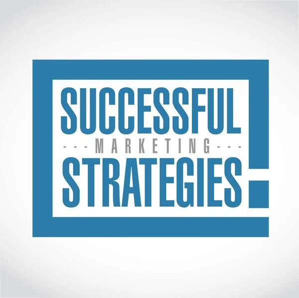 Succesvolle Strategieën Uitroepteken Vak Marketingboodschap Geïsoleerd Een Witte Achtergrond — Stockfoto