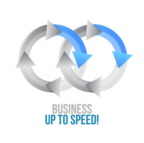 Business Speed Moving Together Cycle Concept Sign Isolated White Background — Stock Photo, Image