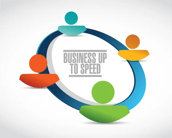 Business Speed Diagramma Rete Contatti Illustrazione Isolata Uno Sfondo Bianco — Foto Stock