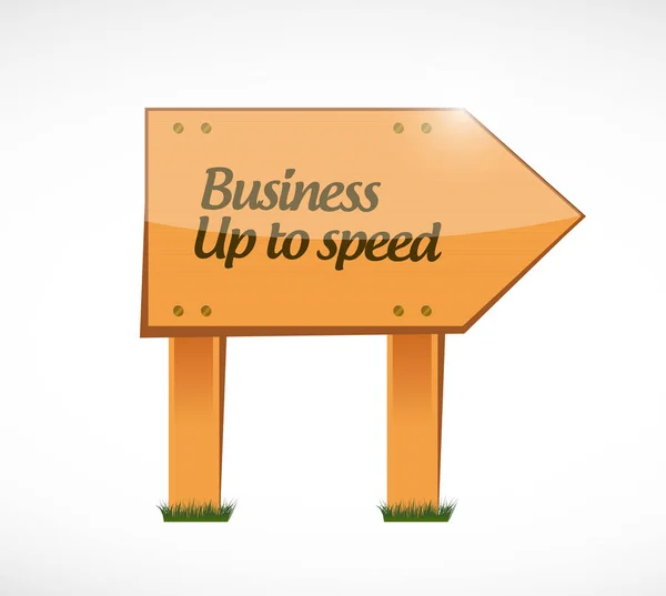 Business Speed Wood Street Sign Message Concept Isolated White Background — Stock Photo, Image