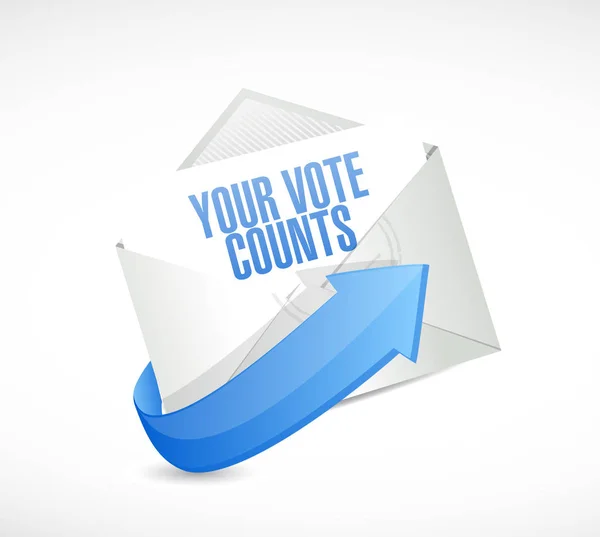 Votre Vote Compte Email Post Message Concept Illustration Isolé Sur — Photo