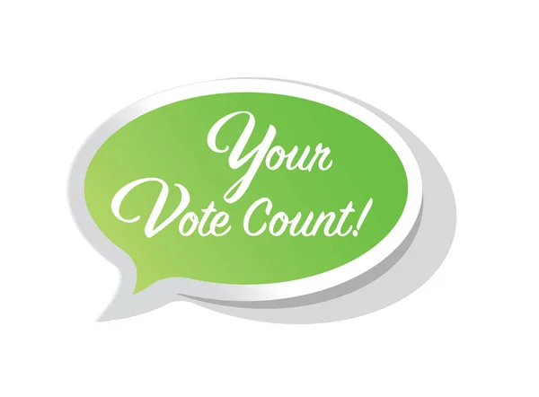 Your Vote Countsbright Message Bubble Isolated White Background — Stock Photo, Image