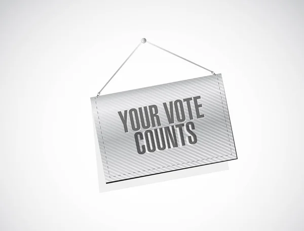 Tuo Voto Conta Appeso Banner Segno Concetto Illustrazione Design Sfondo — Foto Stock