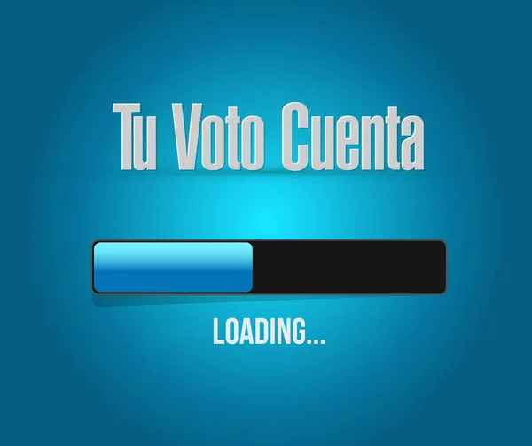 Ваш Розраховує Голосувати Іспанському Навантаження Бар Повідомлення Концепція Ілюстрація Ізольовані — стокове фото