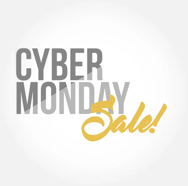 Cyber Monday Venta Tipografía Elegante Copia Mensaje Aislado Sobre Fondo — Foto de Stock