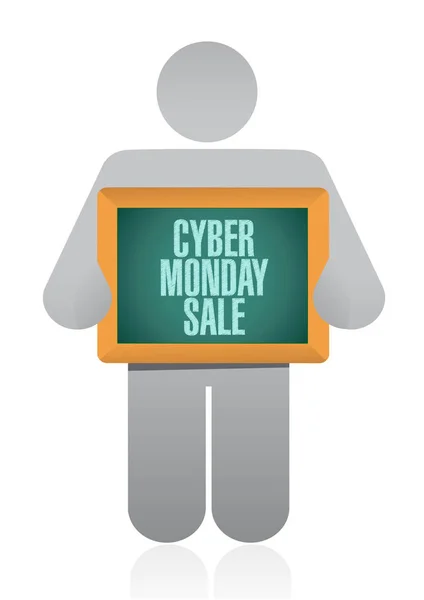 Cyber Monday Продаж Аватара Концепція Клавіатурного Повідомлення Ілюстрація Ізольована Білому — стокове фото