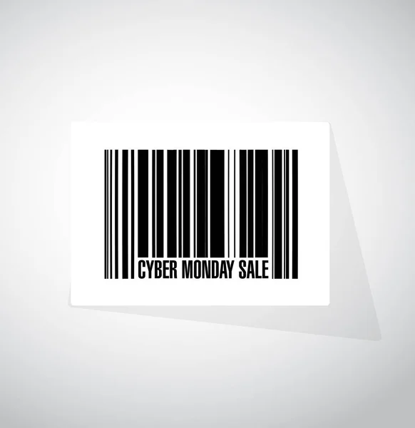 Cyber Montag Verkauf Barcode Nachricht Konzept Illustration Design Hintergrund — Stockfoto