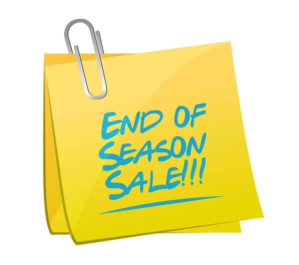 End Season Sale Post Message Concept Illustration Isolated White Background — Stock Photo, Image