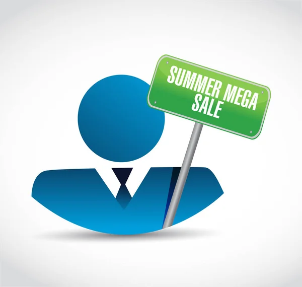 Summer Mega Sale Approval Check Mark Message Concept Illustration Isolated — Stock Photo, Image