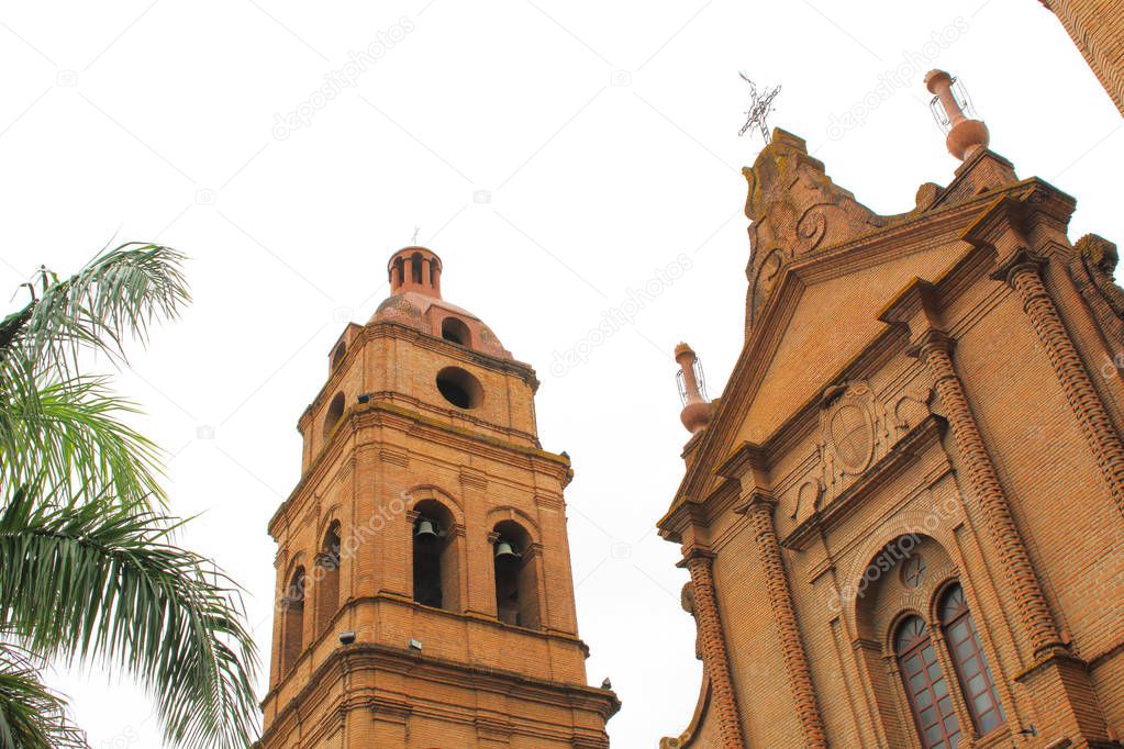 San Lorenzo cathedral in Santa Cruz de la Sierra, Bolivia. during summer time.