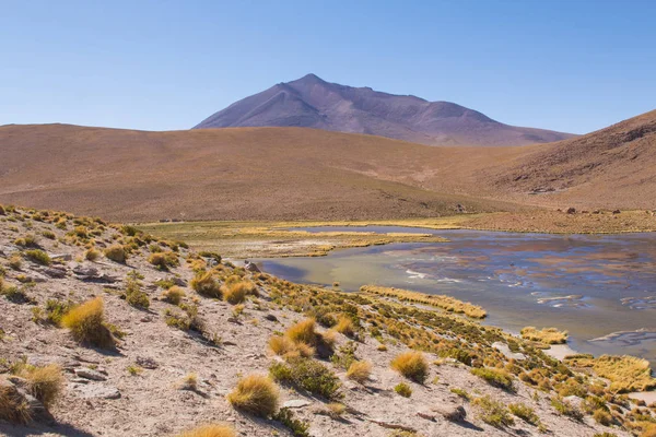 Valley Rocks Altiplano Bolivia Uyuni Salt Flats Amazing Lake Nature — Stock Photo, Image