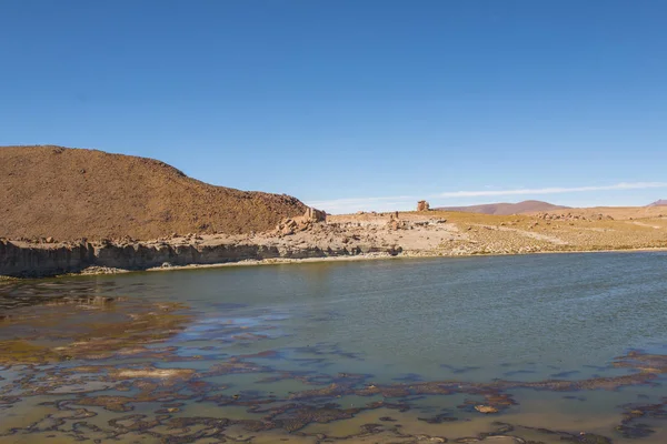 Vallée Des Rochers Dans Altiplano Bolivie Près Des Salines Uyuni — Photo