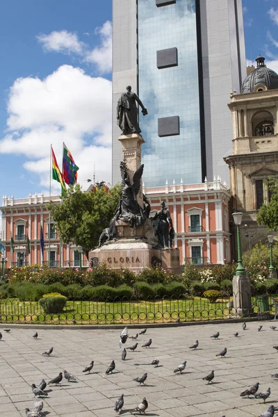 Plaza Murillo Paz Bolivien Stadtzentrum Einem Hellen Sommertag — Stockfoto