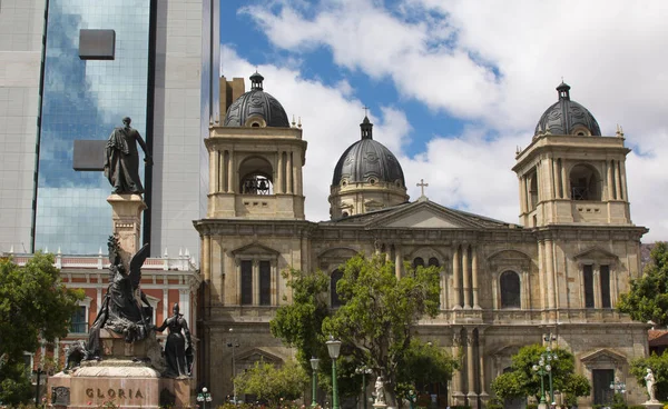 Plaza Murillo Paz Bolivia Centrum Ljusa Sommardagar — Stockfoto