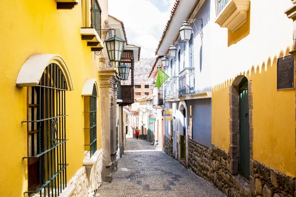 Jaen Street Paz Bolivia City Center Bright Summer Day — Stock Photo, Image