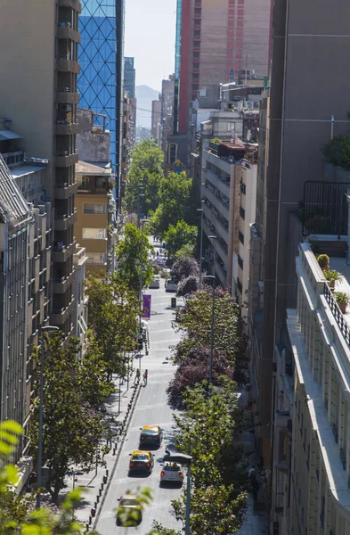 View Downtown Santiago Chile Panoramic View Cerro Santa Lucia Santiago — Stock Photo, Image