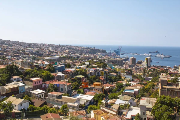 Vista Panorâmica Cidade Histórica Valparaíso Chile Património Mundial Unesco Vista — Fotografia de Stock