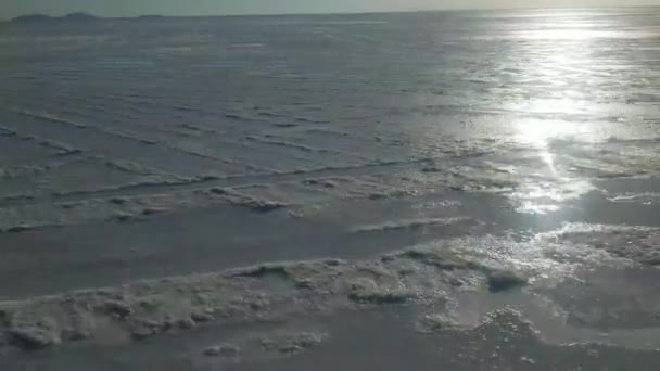 Salar Uyuni Salt Flats Bolivia Natural Wonder — Stock Video