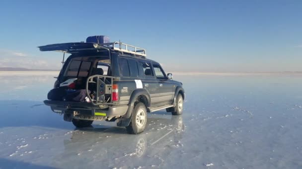 Uyuni Bolívia Dezembro 2018 Salar Uyuni Áridas Salares Uma Viagem — Vídeo de Stock