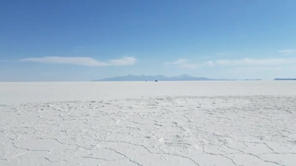 Panoramablick Auf Den Salar Uyuni Bolivien Südamerika — Stockvideo