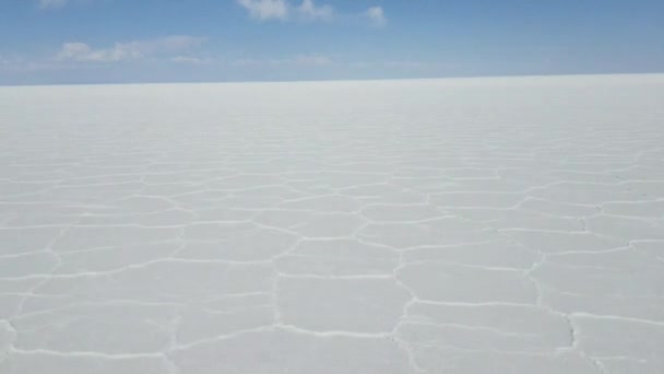 Πανοραμική Θέα Του Salar Uyuni Στην Βολιβία Νότια Αμερική — Αρχείο Βίντεο