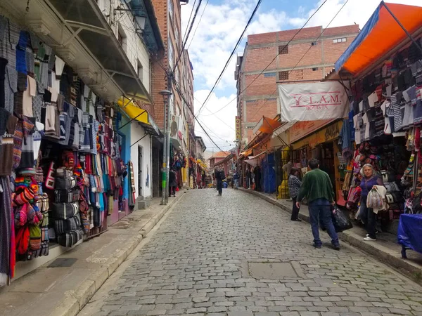 Paz Bolivie Dec 2018 Paz Bolivie Rues Dans Centre Ville — Photo