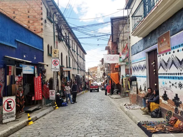 Paz Bolivien Dez 2018 Paz Bolivien Straßen Stadtzentrum Einem Hellen — Stockfoto