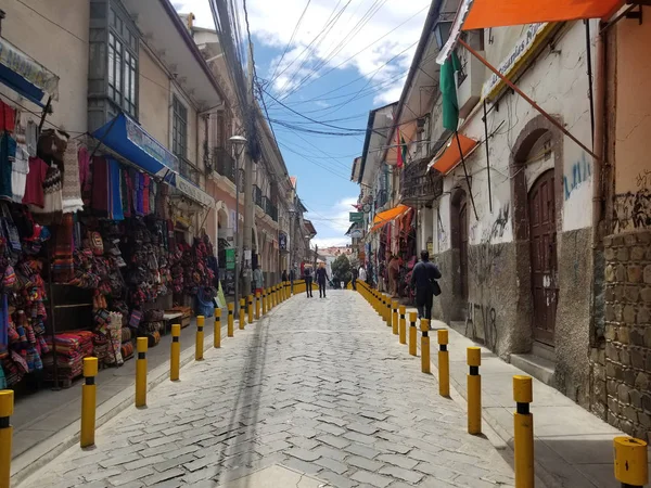 Paz Bolivien Dez 2018 Paz Bolivien Straßen Stadtzentrum Einem Hellen — Stockfoto