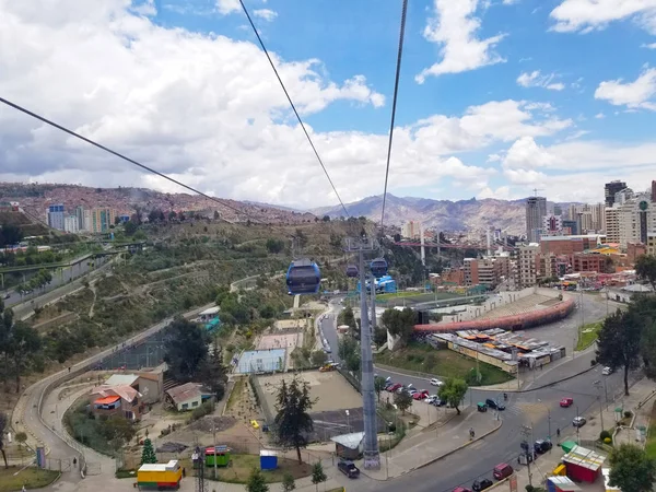 Paz Bolivia Dec 2018 Vista Aérea Paz Bolívia Partir Teleférico — Fotografia de Stock