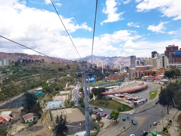 라파스 볼리비아 2018 케이블 카에서 라파스 볼리비아의 센터입니다 아메리카 — 스톡 사진