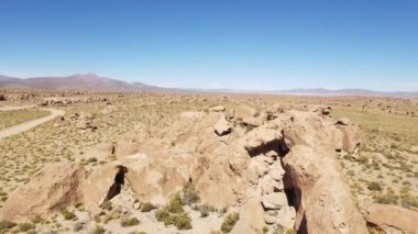 Kayalar Vadisi. Valle De Las Rocas Bolivya Altiplano Uyuni tuz daireler yakın. Doğal güzellik
