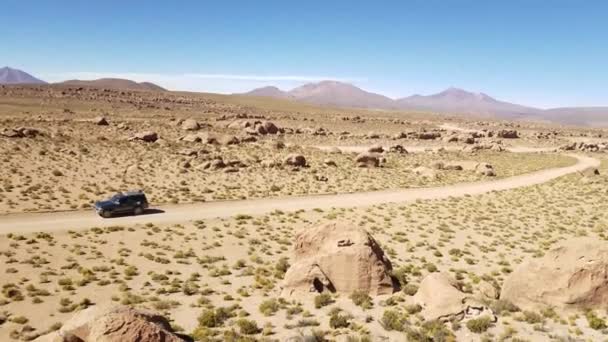 Kayalar Vadisi Valle Las Rocas Bolivya Altiplano Uyuni Tuz Daireler — Stok video