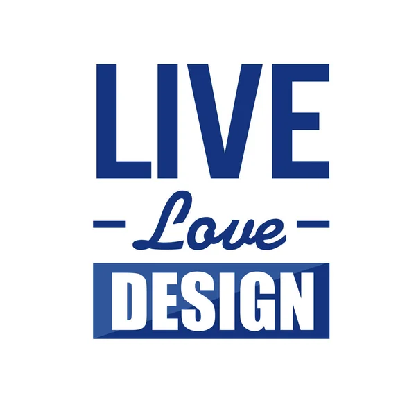 Vivere amore design segno concetto illustrazione — Foto Stock