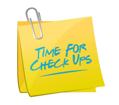 check up işaret illüstrasyon tasarım sonrası için zaman