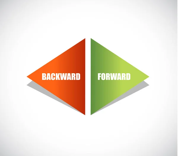 Backward and forward arrow sign illustration design — Stock Photo, Image