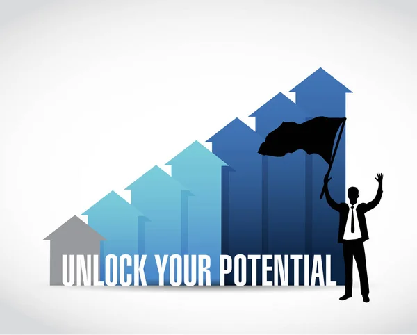 Unlock Your Potential business graph — Stock Photo, Image