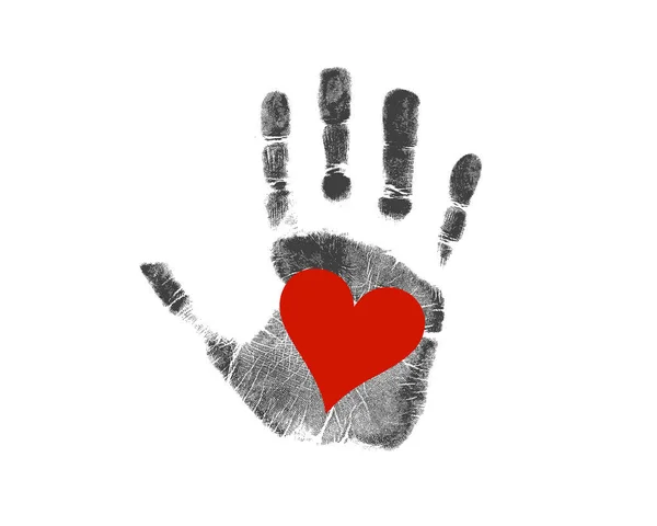 Love handprint picture design — стоковое фото