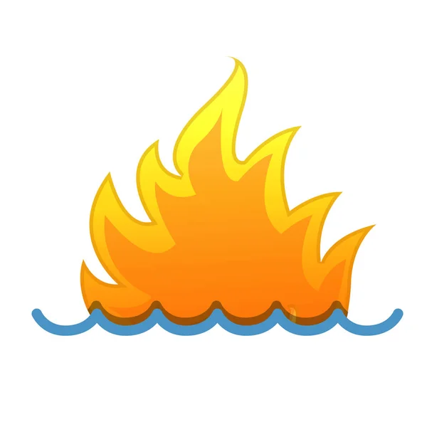 Eld och vatten. Illustration — Stockfoto