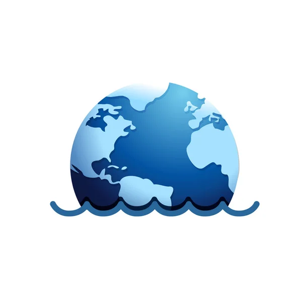 Mother earth submerged under water. — Stock Photo, Image